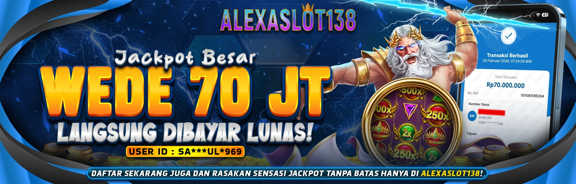 Jackpot WD 70 JT Lunas